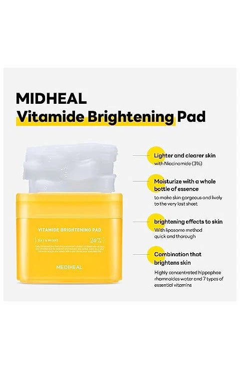 [MEDIHEAL] Vitamide Brightening Pad (100Pcs) - Palace Beauty