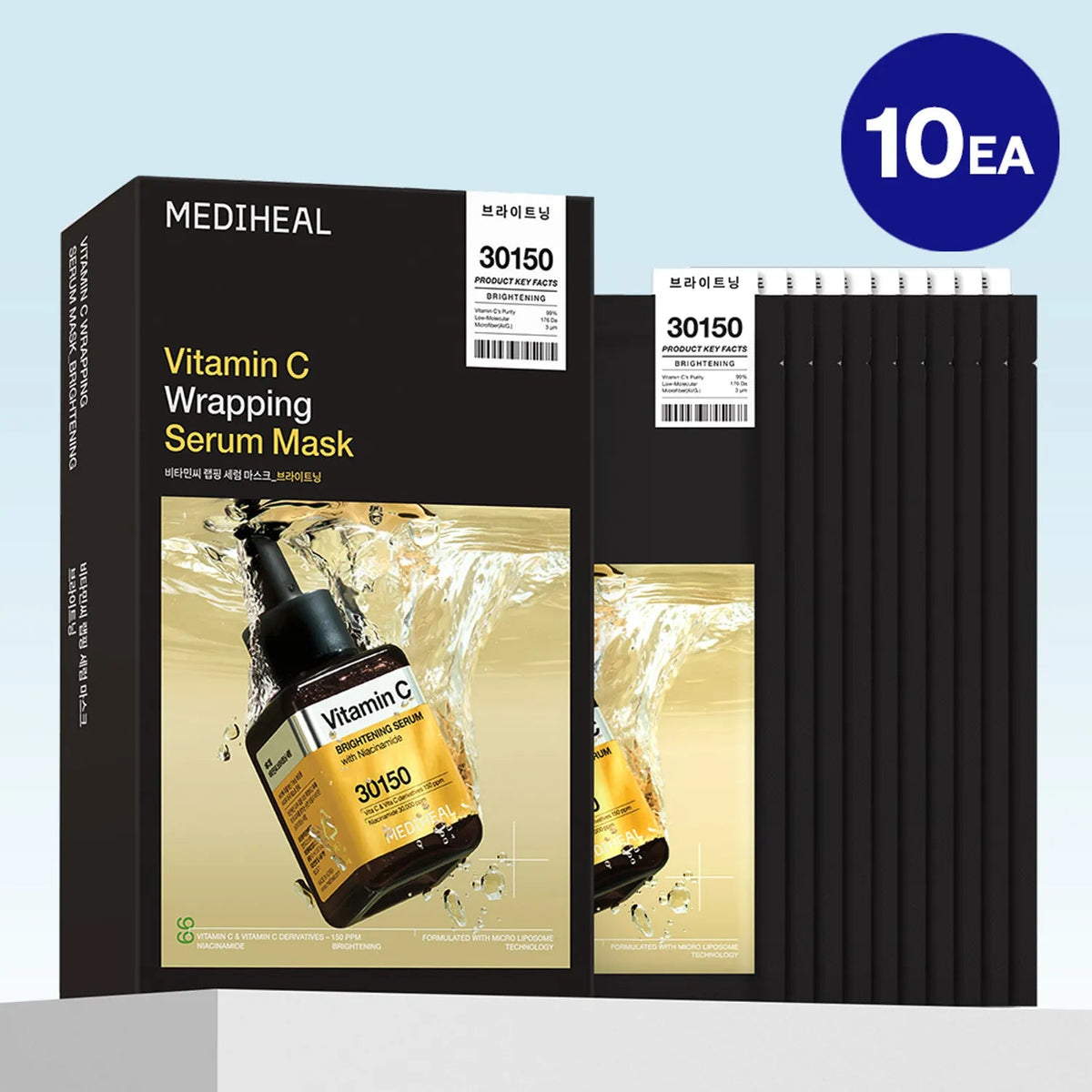 [MEDIHEAL] Vitamin C Wrapping Serum Mask Brightening 1pc or 1box(10pc) - Palace Beauty