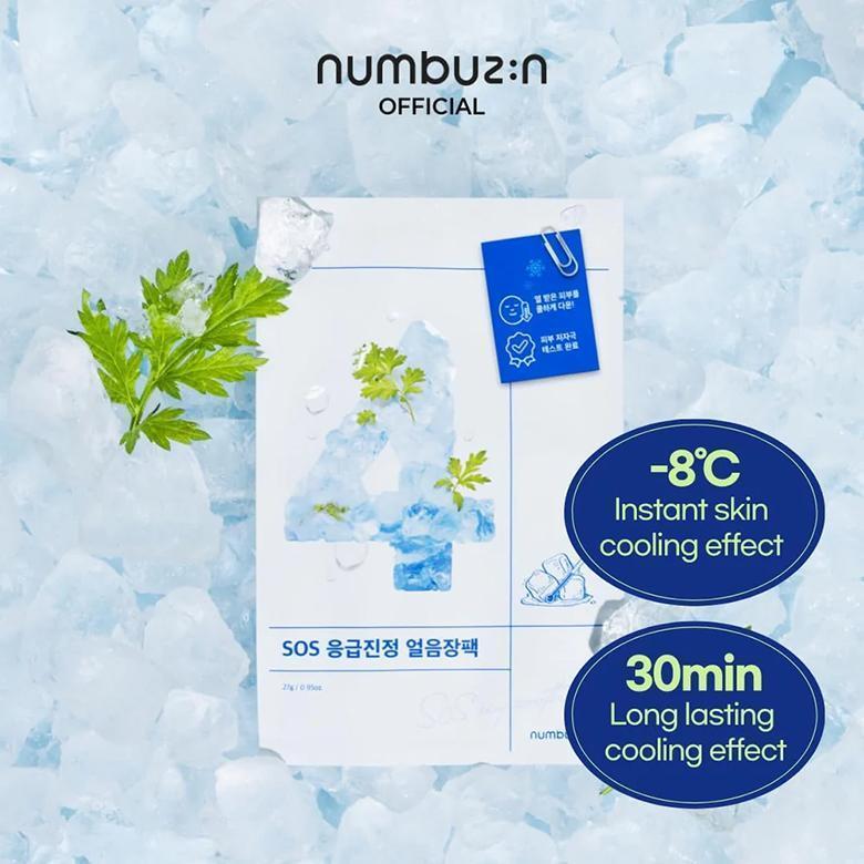 [Numbuzin] No.4 Icy Soothing Sheet Mask (1pc or 1box(5pcs) - Palace Beauty