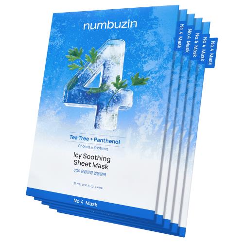 [Numbuzin] No.4 Icy Soothing Sheet Mask (1pc or 1box(5pcs) - Palace Beauty