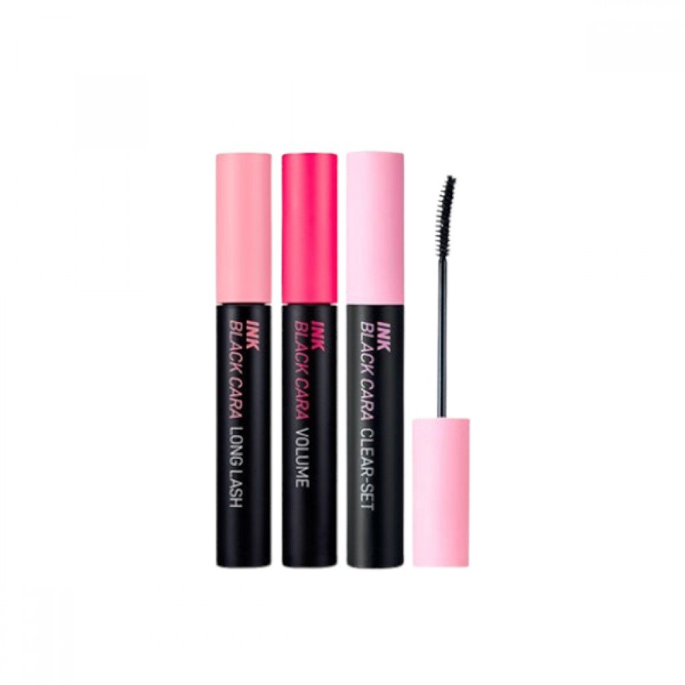 PEPIPERA Ink Black Cara [long lash,volume,& clear - set] - Palace Beauty