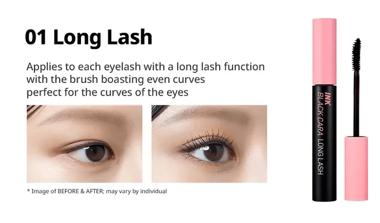 PEPIPERA Ink Black Cara [long lash,volume,& clear - set] - Palace Beauty