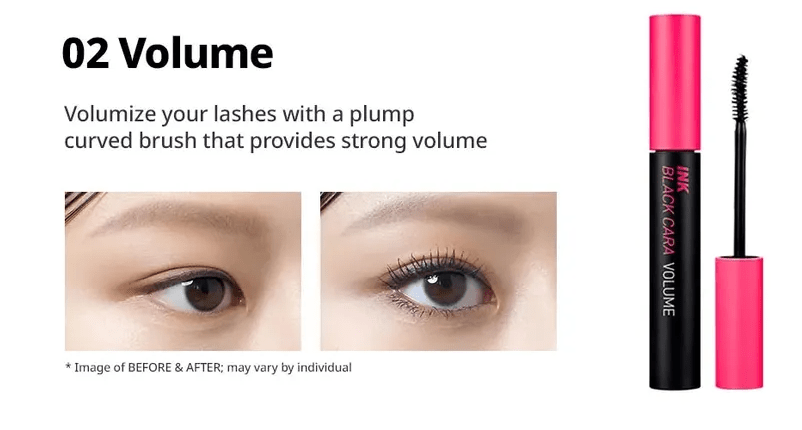 PEPIPERA Ink Black Cara [long lash,volume,& clear - set] - Palace Beauty