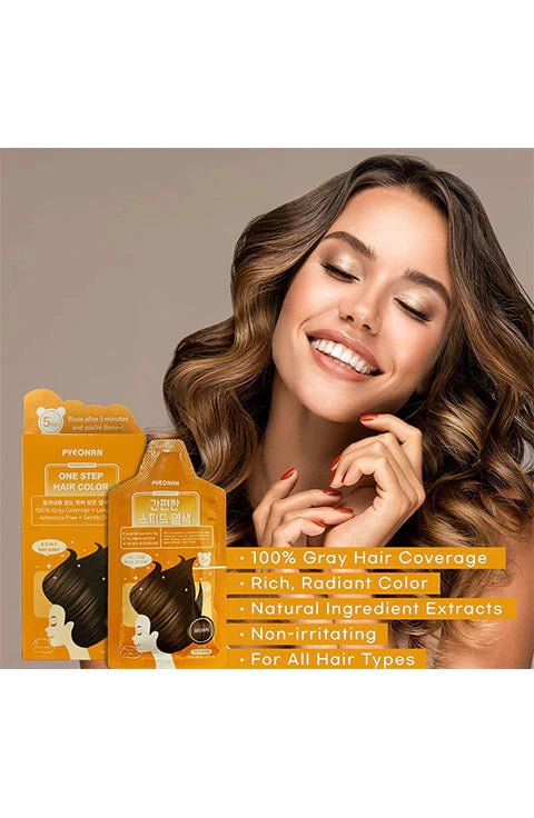 [Pyeonan] 5 Minute Speed Hair Dye (Shampoo Type) (30g/1.05fl.oz x 5pcs) - Palace Beauty