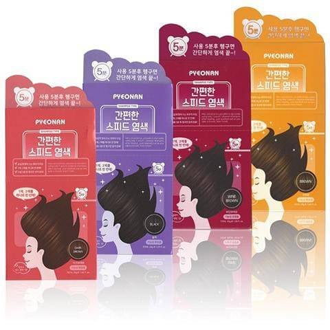 [Pyeonan] 5 Minute Speed Hair Dye (Shampoo Type) (30g/1.05fl.oz x 5pcs) - Palace Beauty