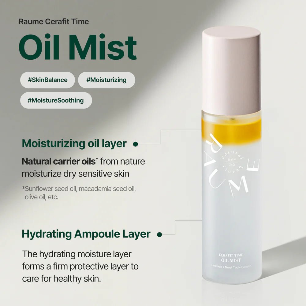 [RAUME] Cerafit Time Dual - Layer Glow Facial Oil Mist (94mL/3.18fl oz) - Palace Beauty