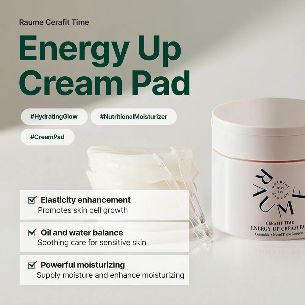[RAUME] Cerafit Time Energy Up Cream Pad (70pads) - Palace Beauty
