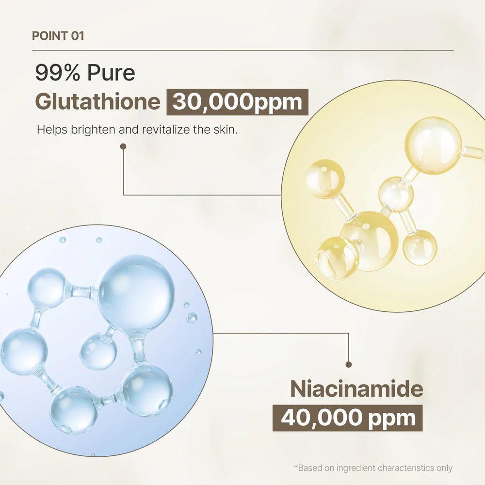 [Raume365] Glutathione 30,000 ppm Niacinamide 40,000 ppm Bright Toning Ampoule (50mL/1.69 fl.oz) - Palace Beauty