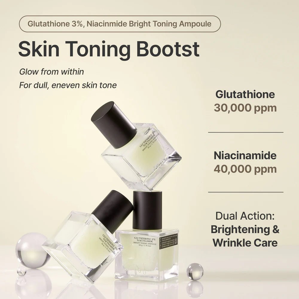 [Raume365] Glutathione 30,000 ppm Niacinamide 40,000 ppm Bright Toning Ampoule (50mL/1.69 fl.oz) - Palace Beauty