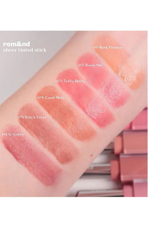 [rom&nd] Sheer Tinted Stick (2.0g) - 6 Colors - Palace Beauty