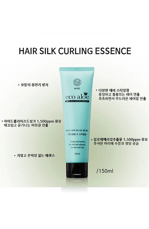 [ROSEE] Eco Aloe Hair Silk Curling Essence (150Ml/5.07fl.oz) - Palace Beauty