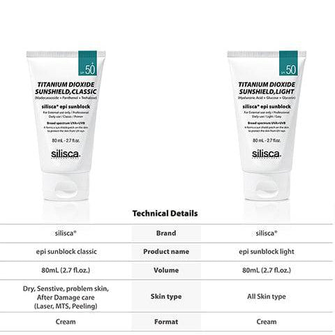 [silisca] Epi Sunblock Classic or Light SPF50/PA+++ (80mL) - Palace Beauty