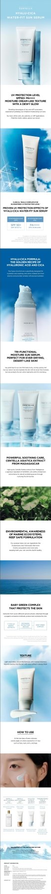 SKIN 1004 Centella Madagascar Hyalu - Cica Water - Fit Sun Serum 50ml - Palace Beauty