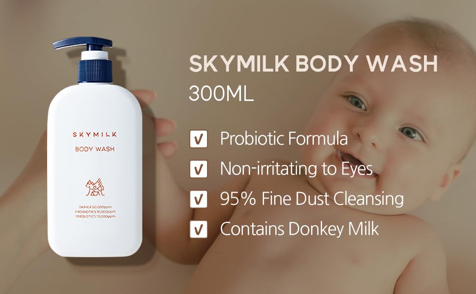 [SKYMILK] Body Wash with Donkey Milk 300ml - Palace Beauty