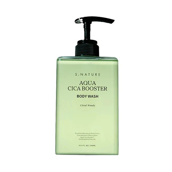 [S.NATURE] Aqua Cica Booster Body Wash 500ml - Palace Beauty