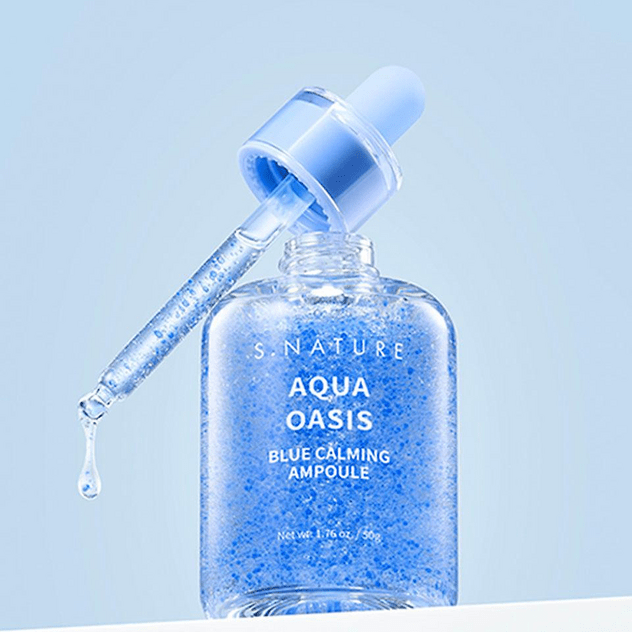 [S.Nature] Aqua Oasis Blue Calming Ampoule 50ml - Palace Beauty