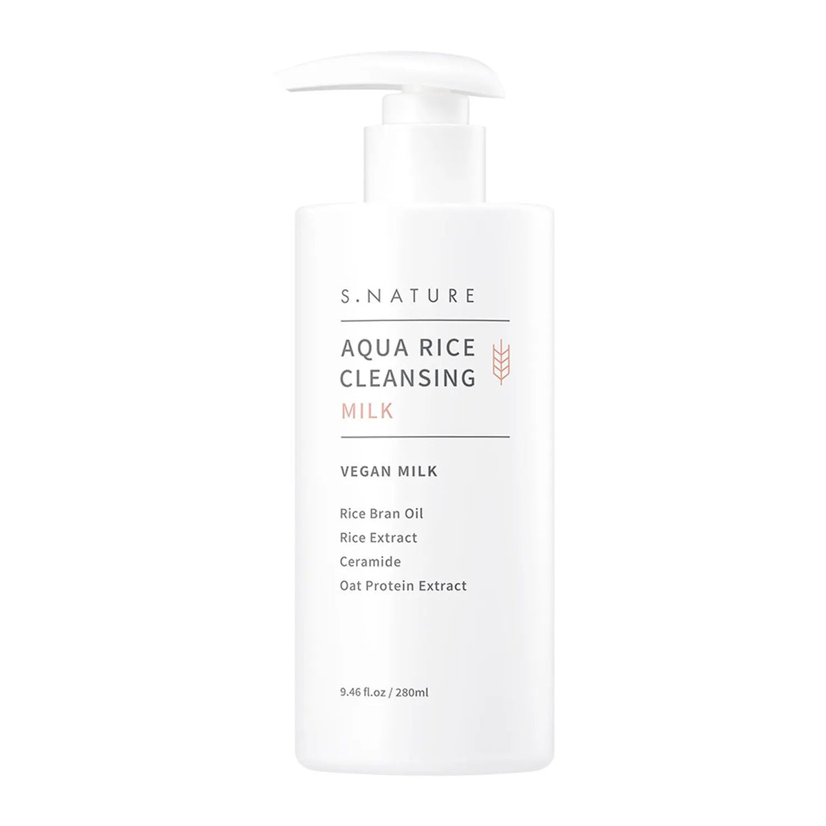[S.NATURE] Aqua Rice Cleansing Milk 280ml - Palace Beauty