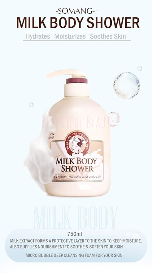 [SOMANG] Flower Men Milk Body Shower 750ml - Palace Beauty