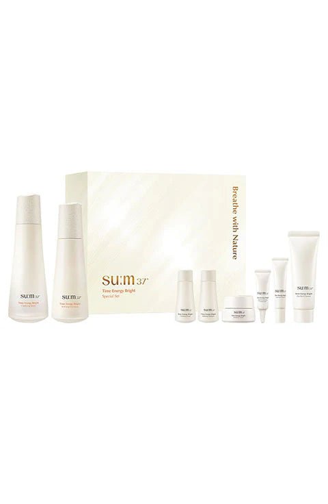 [su:m37] Time Energy Brightening 2 pcs set (toner&emulsion) with free gifts - Palace Beauty