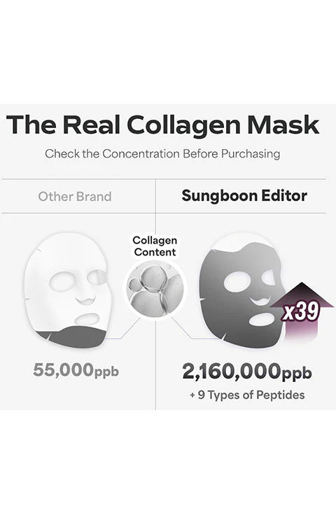 [SUNGBOON EDITOR] Deep Collagen Power Boosting Mask (1Pcs Or 1Box(4Pcs) - Palace Beauty