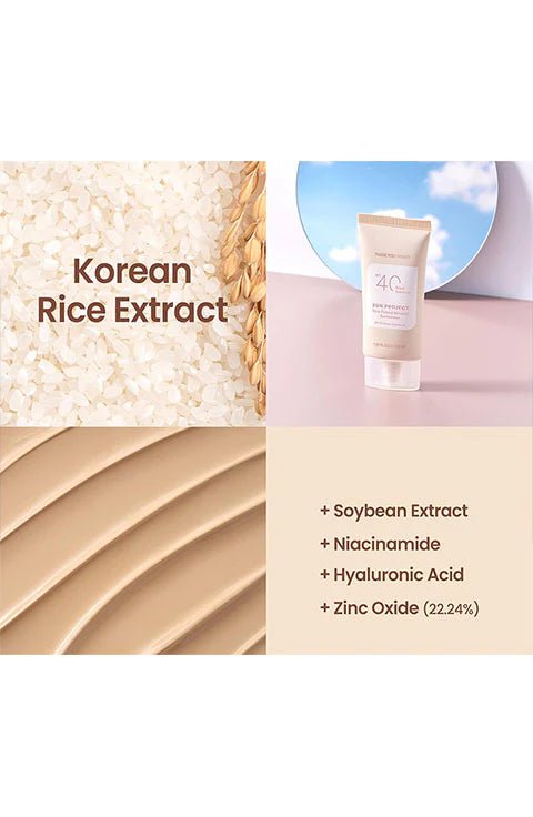 [THANK YOU FARMER] Sun Project Rice Tinted Mineral Sunscreen SPF40 (50Ml/1.69fl.oz) - Palace Beauty