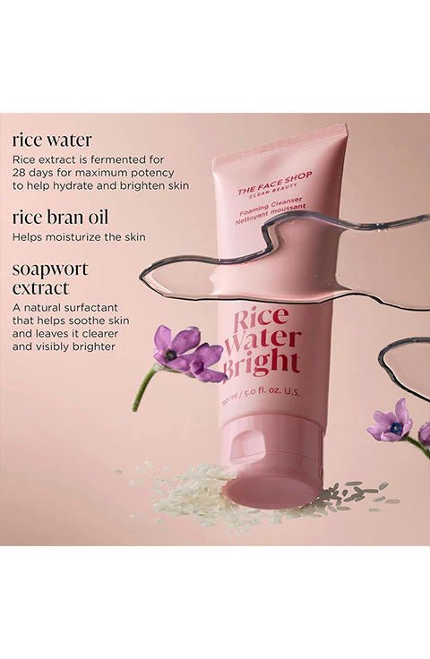 [THE FACE SHOP] Rice Water Bright Cleansing Foam (150mL) - Palace Beauty