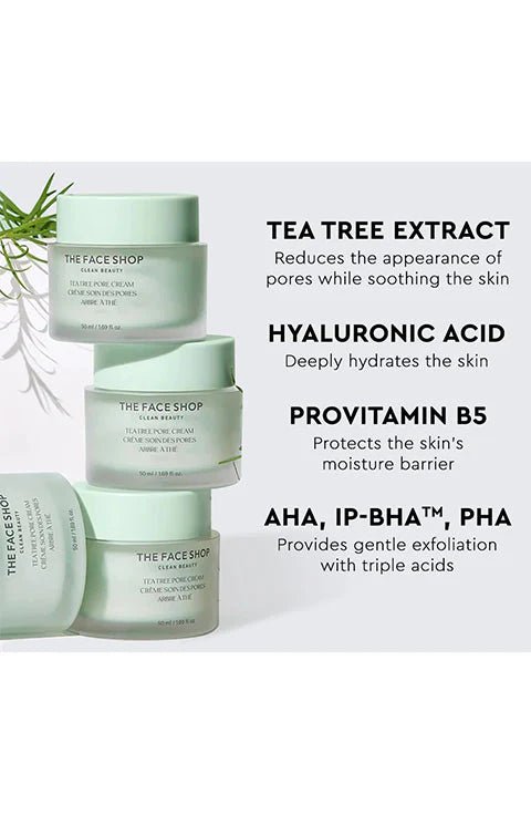 [THE FACE SHOP] Tea Tree Pore Cream(50Ml/1.69fl.oz) - Palace Beauty