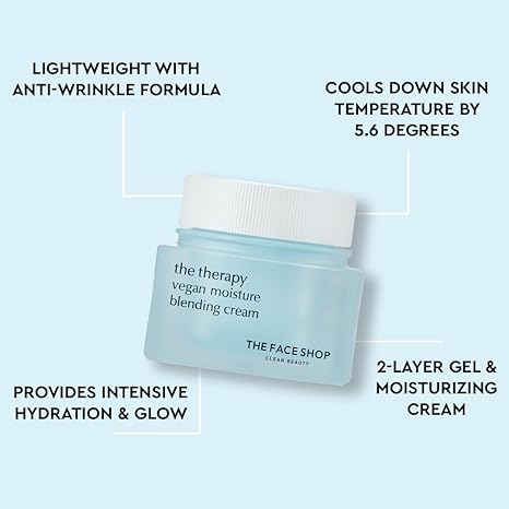 [THE FACE SHOP] The Therapy Vegan Moisture Blending Cream (60ml/2.0fl.oz) 1+1 - Palace Beauty