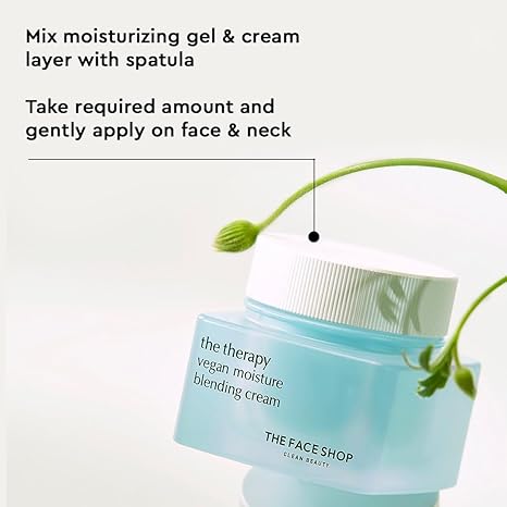 [THE FACE SHOP] The Therapy Vegan Moisture Blending Cream (60ml/2.0fl.oz) 1+1 - Palace Beauty