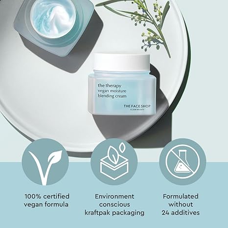 [THE FACE SHOP] The Therapy Vegan Moisture Blending Cream (60ml/2.0fl.oz) 1+1 - Palace Beauty