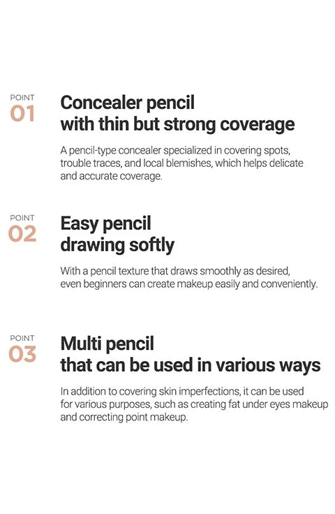 [the SAEM] Cover Perfection Concealer Pencil (2.5g/0.088 fl.oz) - Palace Beauty