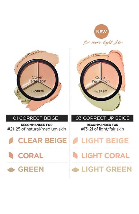 [the SAEM] Cover Perfection Triple Pot Concealer (4.5g/0.16fl.oz) - Palace Beauty