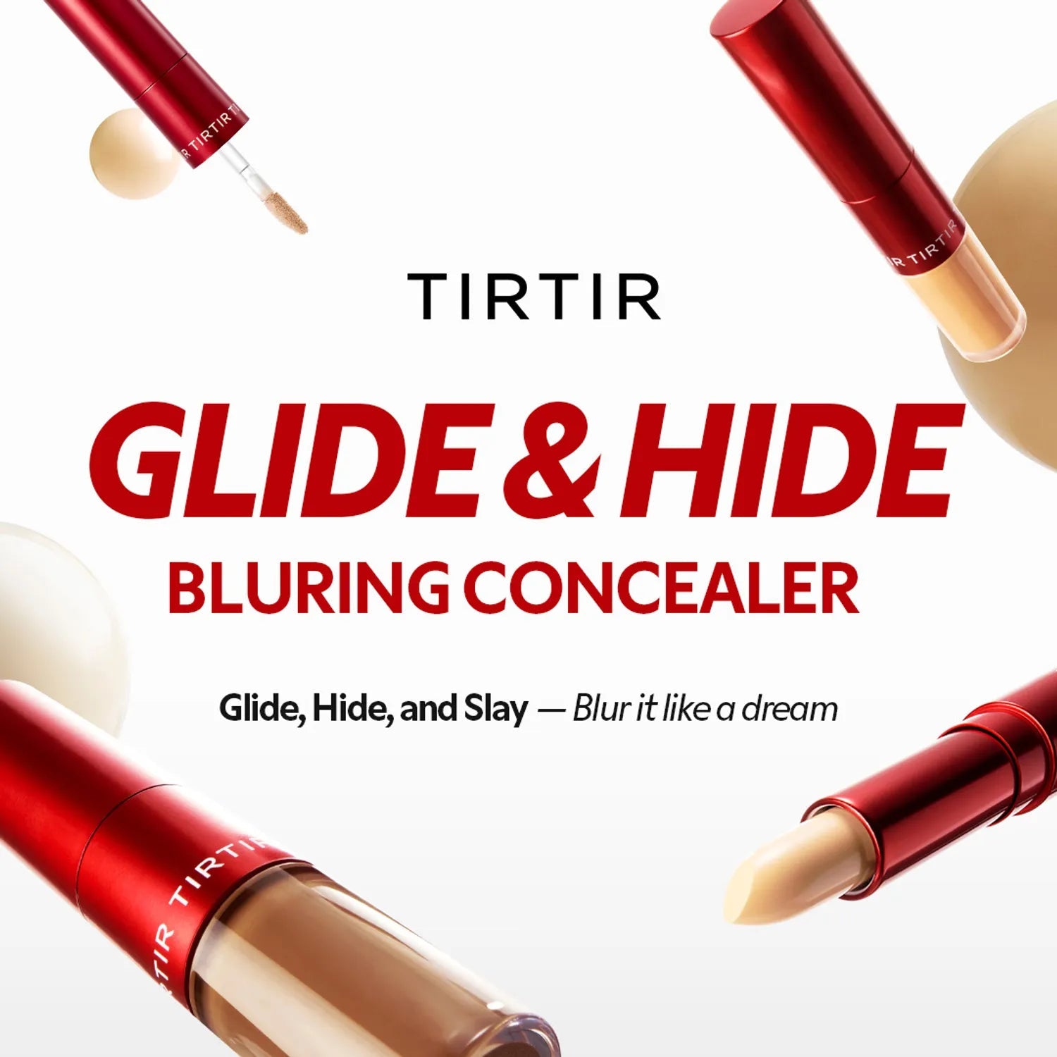[TIRTIR] GLIDE & HIDE BLURRING CONCEALER (Liquid 4g + Stick 4g) color - 4N - Palace Beauty