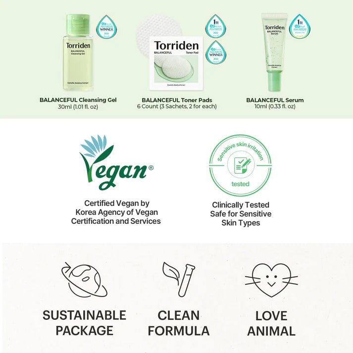[Torriden] Balanceful Trial Kit Centella Asiatica Extract - Palace Beauty