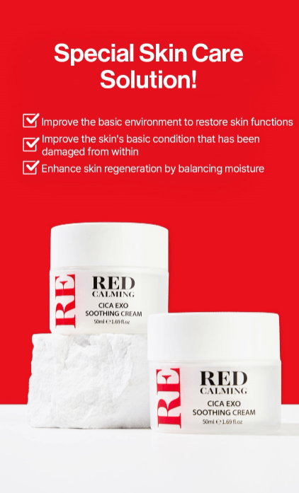 [VENDERMA] Red Calming Cica Exo Soothing Cream 50ml - Palace Beauty