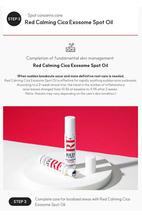 [VENDERMA] Red Calming Cica Exosome 2 Weeks Intensive Care Program Set - Palace Beauty