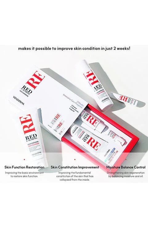 [VENDERMA] Red Calming Cica Exosome 2 Weeks Intensive Care Program Set - Palace Beauty