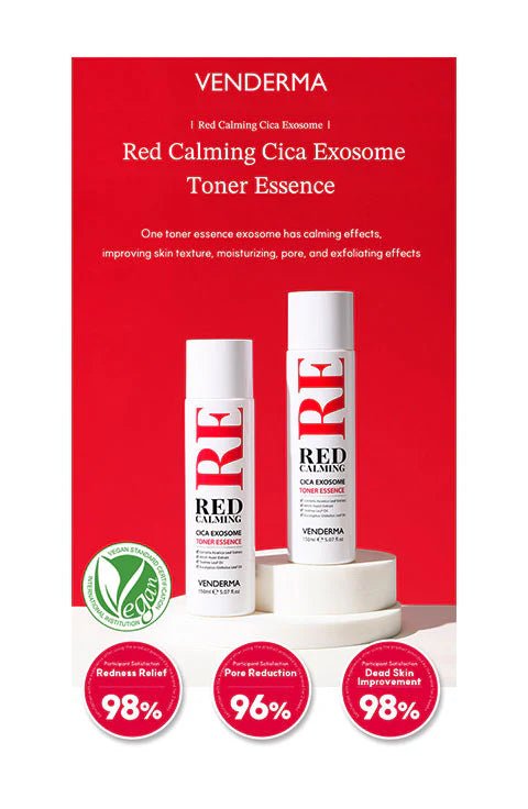 [VENDERMA] Red Calming Cica Exosome Toner Essence (150ml/5.07fl.oz) - Palace Beauty